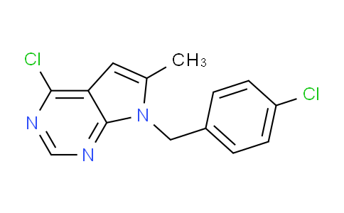 CAS No. 35808-72-1, 4-Chloro-7-(4-chlorobenzyl)-6-methyl-7H-pyrrolo[2,3-d]pyrimidine