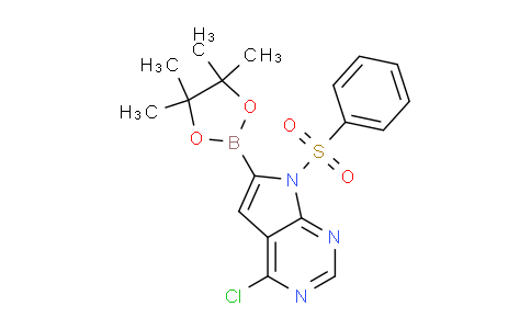 CAS No. 2096997-14-5, 4-Chloro-7-(phenylsulfonyl)-6-(4,4,5,5-tetramethyl-1,3,2-dioxaborolan-2-yl)-7h-pyrrolo[2,3-d]pyrimidine