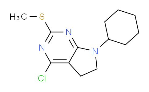 CAS No. 388572-67-6, 4-Chloro-7-Cyclohexyl-2-(methylthio)-6,7-dihydro-5H-pyrrolo[2,3-d]pyrimidine