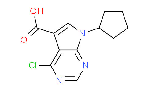 CAS No. 852219-10-4, 4-Chloro-7-cyclopentyl-7H-pyrrolo[2,3-d]pyrimidine-5-carboxylic acid