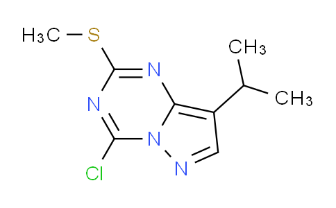 CAS No. 1453186-96-3, 4-Chloro-8-isopropyl-2-(methylthio)pyrazolo[1,5-a][1,3,5]triazine