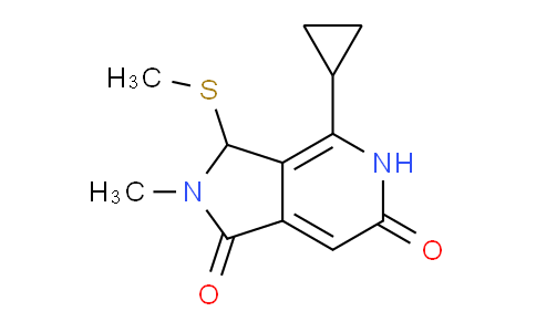 CAS No. 1269529-11-4, 4-Cyclopropyl-2-methyl-3-(methylthio)-2,3-dihydro-1H-pyrrolo[3,4-c]pyridine-1,6(5H)-dione