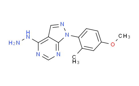 CAS No. 1416341-35-9, 4-Hydrazinyl-1-(4-methoxy-2-methylphenyl)-1H-pyrazolo[3,4-d]pyrimidine