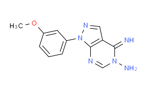 CAS No. 1416341-69-9, 4-Imino-1-(3-methoxyphenyl)-1H-pyrazolo[3,4-d]pyrimidin-5(4H)-amine