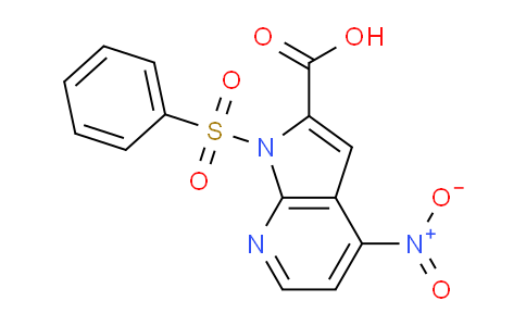 CAS No. 1227266-87-6, 4-Nitro-1-(phenylsulfonyl)-1H-pyrrolo[2,3-b]pyridine-2-carboxylic acid