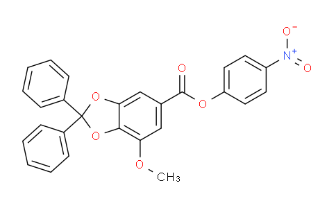 CAS No. 30263-88-8, 4-Nitrophenyl 7-methoxy-2,2-diphenylbenzo[d][1,3]dioxole-5-carboxylate