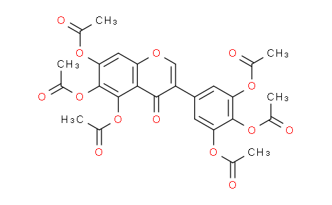 CAS No. 103652-04-6, 4-Oxo-3-(3,4,5-triacetoxyphenyl)-4H-chromene-5,6,7-triyl triacetate