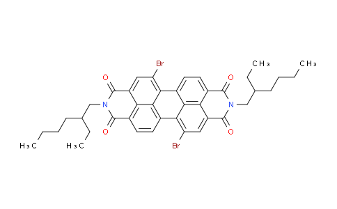 CAS No. 851786-15-7, 5,12-Dibromo-2,9-bis(2-ethylhexyl)anthra[2,1,9-def:6,5,10-d'e'f']diisoquinoline-1,3,8,10(2H,9H)-tetraone
