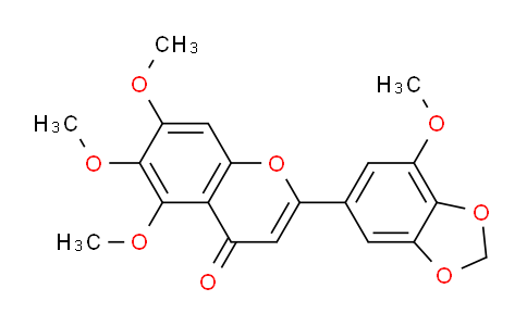CAS No. 89029-10-7, 5,6,7-Trimethoxy-2-(7-methoxybenzo[d][1,3]dioxol-5-yl)-4H-chromen-4-one