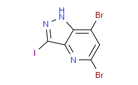 CAS No. 1956335-38-8, 5,7-Dibromo-3-iodo-1H-pyrazolo[4,3-b]pyridine
