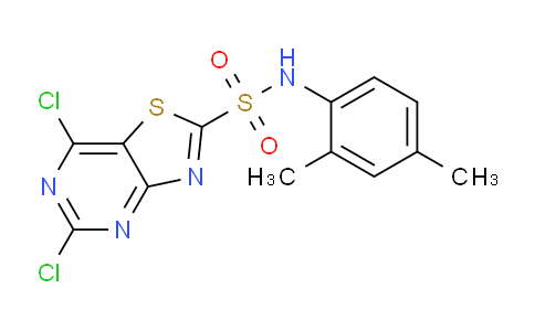 CAS No. 1000573-16-9, 5,7-Dichloro-N-(2,4-dimethylphenyl)thiazolo[4,5-d]pyrimidine-2-sulfonamide