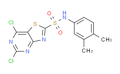 CAS No. 1000573-28-3, 5,7-Dichloro-N-(3,4-dimethylphenyl)thiazolo[4,5-d]pyrimidine-2-sulfonamide