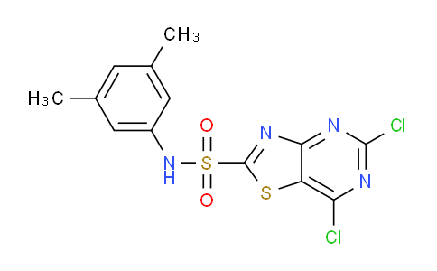 CAS No. 1000573-22-7, 5,7-Dichloro-N-(3,5-dimethylphenyl)thiazolo[4,5-d]pyrimidine-2-sulfonamide