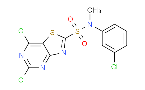 CAS No. 1000576-45-3, 5,7-Dichloro-N-(3-chlorophenyl)-N-methylthiazolo[4,5-d]pyrimidine-2-sulfonamide