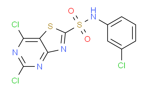 CAS No. 1000576-36-2, 5,7-Dichloro-N-(3-chlorophenyl)thiazolo[4,5-d]pyrimidine-2-sulfonamide