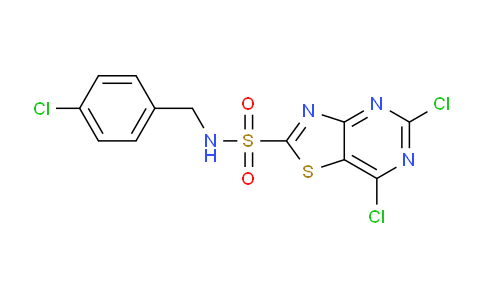 CAS No. 1000575-67-6, 5,7-Dichloro-N-(4-chlorobenzyl)thiazolo[4,5-d]pyrimidine-2-sulfonamide