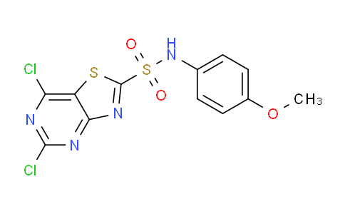 CAS No. 1000575-54-1, 5,7-Dichloro-N-(4-methoxyphenyl)thiazolo[4,5-d]pyrimidine-2-sulfonamide