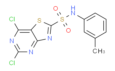 CAS No. 1000575-59-6, 5,7-Dichloro-N-(m-tolyl)thiazolo[4,5-d]pyrimidine-2-sulfonamide
