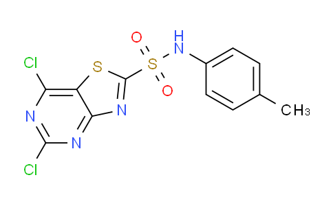 CAS No. 1000576-31-7, 5,7-Dichloro-N-(p-tolyl)thiazolo[4,5-d]pyrimidine-2-sulfonamide