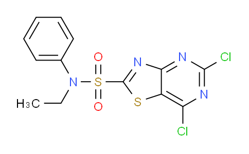 CAS No. 1000573-46-5, 5,7-Dichloro-N-ethyl-N-phenylthiazolo[4,5-d]pyrimidine-2-sulfonamide