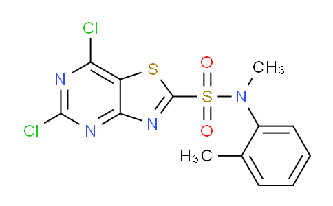 CAS No. 1000576-49-7, 5,7-Dichloro-N-methyl-N-(o-tolyl)thiazolo[4,5-d]pyrimidine-2-sulfonamide