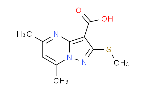 CAS No. 1018046-46-2, 5,7-Dimethyl-2-(methylthio)pyrazolo[1,5-a]pyrimidine-3-carboxylic acid