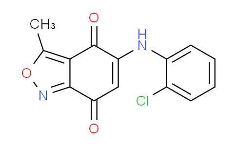 CAS No. 33262-62-3, 5-((2-Chlorophenyl)amino)-3-methylbenzo[c]isoxazole-4,7-dione