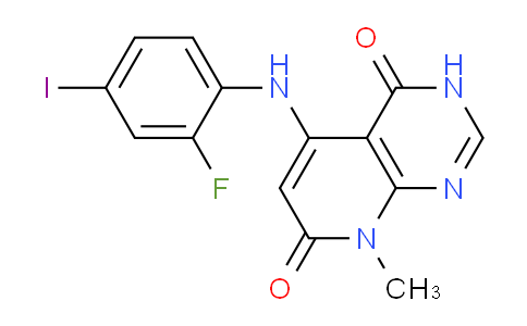 MC677223 | 1035556-27-4 | 5-((2-Fluoro-4-iodophenyl)amino)-8-methylpyrido[2,3-d]pyrimidine-4,7(3H,8H)-dione