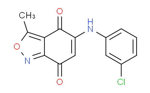 CAS No. 33229-22-0, 5-((3-Chlorophenyl)amino)-3-methylbenzo[c]isoxazole-4,7-dione