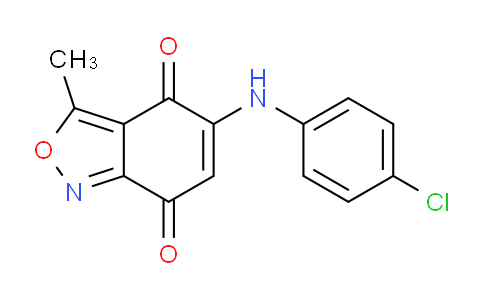 CAS No. 51485-59-7, 5-((4-Chlorophenyl)amino)-3-methylbenzo[c]isoxazole-4,7-dione