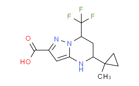 CAS No. 436088-54-9, 5-(1-Methylcyclopropyl)-7-(trifluoromethyl)-4,5,6,7-tetrahydropyrazolo[1,5-a]pyrimidine-2-carboxylic acid