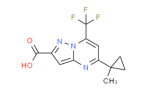 CAS No. 436088-38-9, 5-(1-Methylcyclopropyl)-7-(trifluoromethyl)pyrazolo[1,5-a]pyrimidine-2-carboxylic acid
