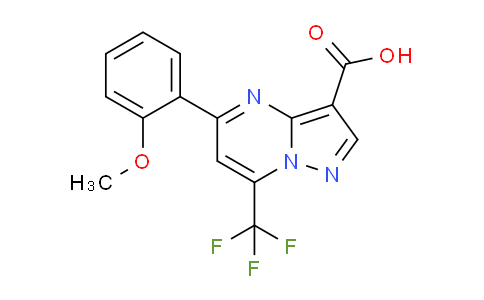 CAS No. 831229-13-1, 5-(2-Methoxyphenyl)-7-(trifluoromethyl)pyrazolo[1,5-a]pyrimidine-3-carboxylic acid