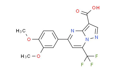 CAS No. 333761-27-6, 5-(3,4-Dimethoxyphenyl)-7-(trifluoromethyl)pyrazolo[1,5-a]pyrimidine-3-carboxylic acid