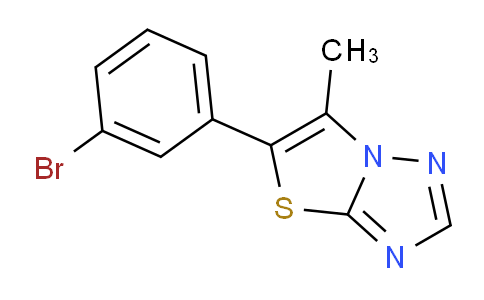 CAS No. 1823499-28-0, 5-(3-Bromophenyl)-6-methylthiazolo[3,2-b][1,2,4]triazole