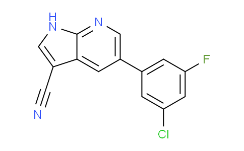 CAS No. 1059171-26-4, 5-(3-Chloro-5-fluorophenyl)-1H-pyrrolo[2,3-b]pyridine-3-carbonitrile