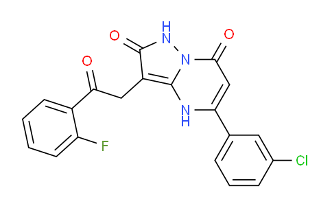 CAS No. 1464091-51-7, 5-(3-Chlorophenyl)-3-(2-(2-fluorophenyl)-2-oxoethyl)pyrazolo[1,5-a]pyrimidine-2,7(1H,4H)-dione