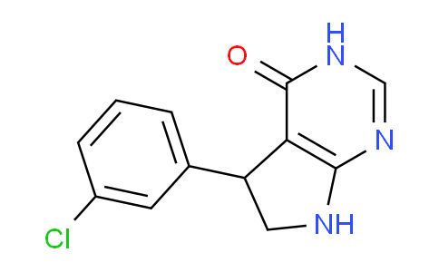 CAS No. 1707373-09-8, 5-(3-Chlorophenyl)-6,7-dihydro-3H-pyrrolo[2,3-d]pyrimidin-4(5H)-one