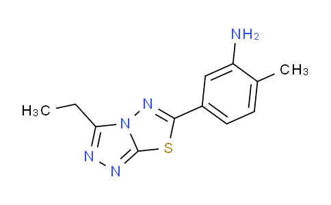 CAS No. 764710-11-4, 5-(3-Ethyl-[1,2,4]triazolo[3,4-b][1,3,4]thiadiazol-6-yl)-2-methylaniline