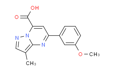CAS No. 1443279-44-4, 5-(3-Methoxyphenyl)-3-methylpyrazolo[1,5-a]pyrimidine-7-carboxylic acid