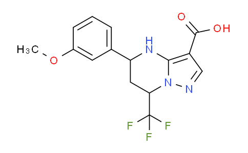 CAS No. 667921-14-4, 5-(3-Methoxyphenyl)-7-(trifluoromethyl)-4,5,6,7-tetrahydropyrazolo[1,5-a]pyrimidine-3-carboxylic acid