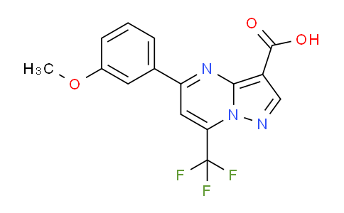CAS No. 797809-13-3, 5-(3-Methoxyphenyl)-7-(trifluoromethyl)pyrazolo[1,5-a]pyrimidine-3-carboxylic acid