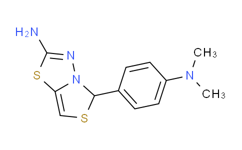 CAS No. 137609-29-1, 5-(4-(Dimethylamino)phenyl)-5H-thiazolo[4,3-b][1,3,4]thiadiazol-2-amine
