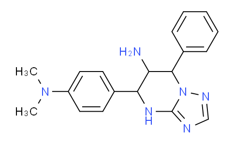 CAS No. 1217735-25-5, 5-(4-(Dimethylamino)phenyl)-7-phenyl-4,5,6,7-tetrahydro-[1,2,4]triazolo[1,5-a]pyrimidin-6-amine