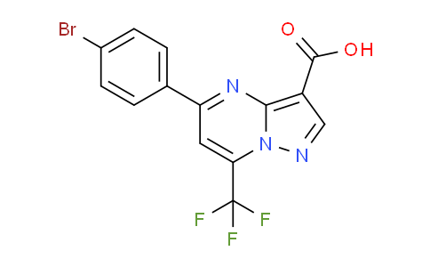 CAS No. 312922-08-0, 5-(4-Bromophenyl)-7-(trifluoromethyl)pyrazolo[1,5-a]pyrimidine-3-carboxylic acid