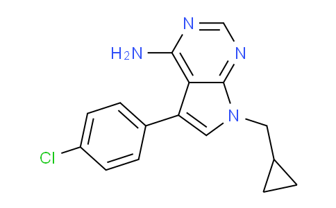 CAS No. 1151651-00-1, 5-(4-Chlorophenyl)-7-(cyclopropylmethyl)-7H-pyrrolo[2,3-d]pyrimidin-4-amine