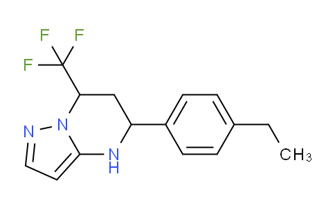 CAS No. 676459-69-1, 5-(4-Ethylphenyl)-7-(trifluoromethyl)-4,5,6,7-tetrahydropyrazolo[1,5-a]pyrimidine