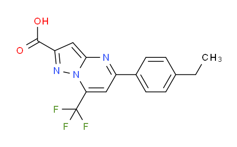 CAS No. 678543-10-7, 5-(4-Ethylphenyl)-7-(trifluoromethyl)pyrazolo[1,5-a]pyrimidine-2-carboxylic acid