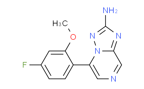 CAS No. 1956356-02-7, 5-(4-Fluoro-2-methoxyphenyl)-[1,2,4]triazolo[1,5-a]pyrazin-2-amine