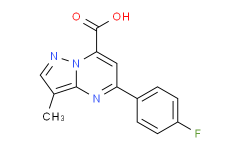 CAS No. 1443279-63-7, 5-(4-Fluorophenyl)-3-methylpyrazolo[1,5-a]pyrimidine-7-carboxylic acid